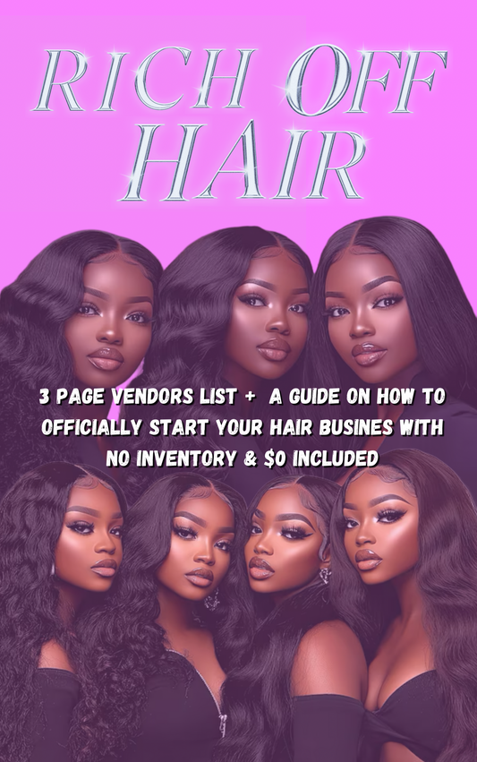 Vendors List + Wig Business Starter Guide